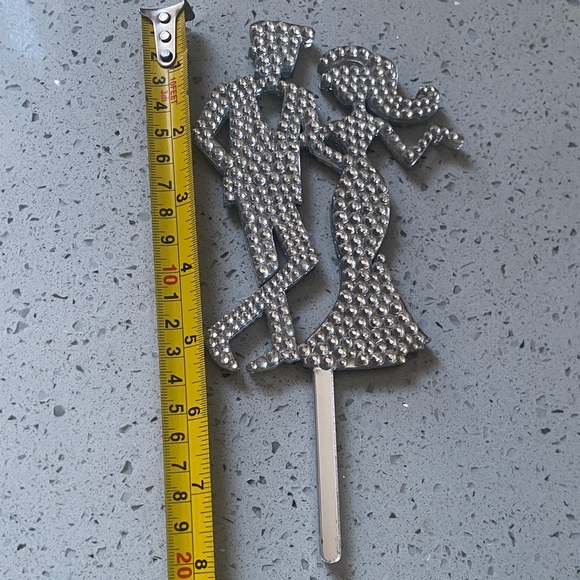 Silver Rhinestone Decorative Topper - Picture 4 of 5